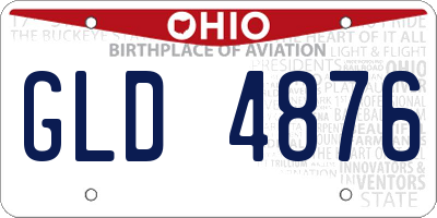 OH license plate GLD4876