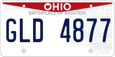 OH license plate GLD4877