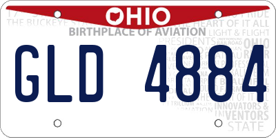 OH license plate GLD4884