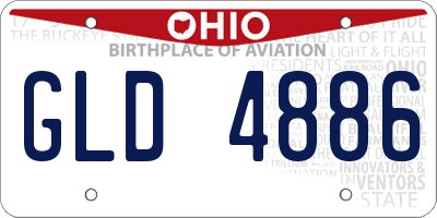 OH license plate GLD4886