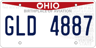 OH license plate GLD4887