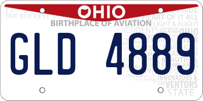 OH license plate GLD4889
