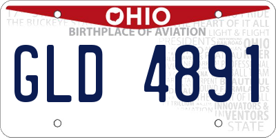 OH license plate GLD4891