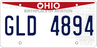 OH license plate GLD4894