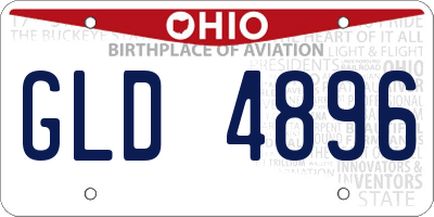 OH license plate GLD4896