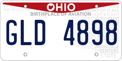 OH license plate GLD4898