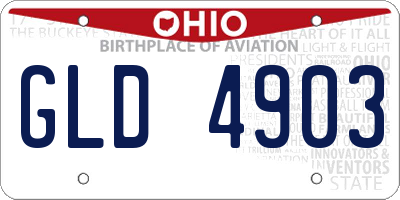 OH license plate GLD4903