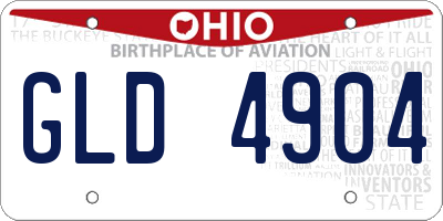 OH license plate GLD4904