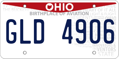 OH license plate GLD4906