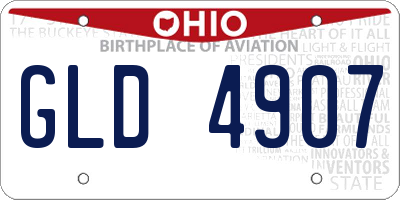 OH license plate GLD4907