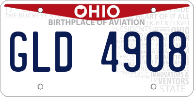 OH license plate GLD4908