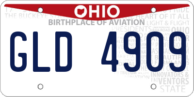 OH license plate GLD4909