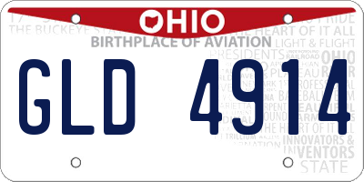 OH license plate GLD4914