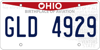 OH license plate GLD4929