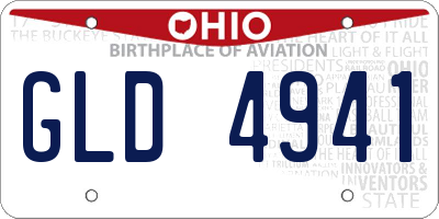 OH license plate GLD4941