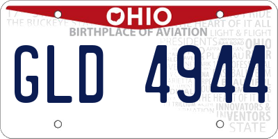 OH license plate GLD4944