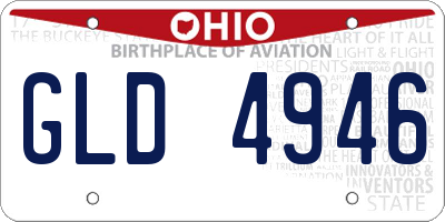 OH license plate GLD4946