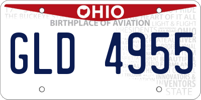 OH license plate GLD4955