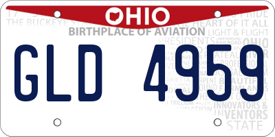 OH license plate GLD4959
