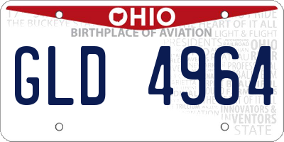OH license plate GLD4964