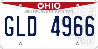 OH license plate GLD4966