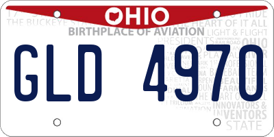 OH license plate GLD4970