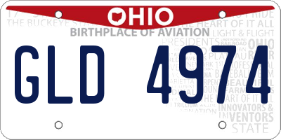 OH license plate GLD4974