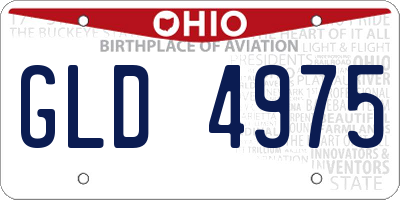 OH license plate GLD4975
