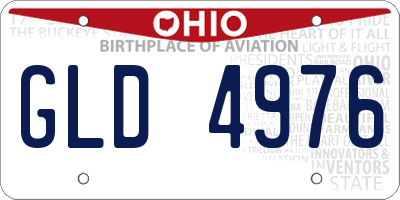 OH license plate GLD4976