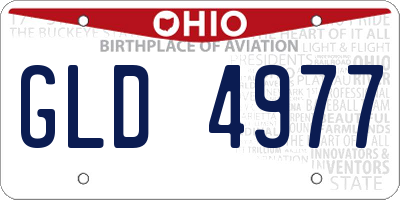 OH license plate GLD4977