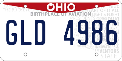 OH license plate GLD4986