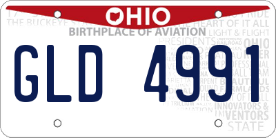 OH license plate GLD4991
