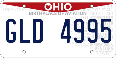 OH license plate GLD4995