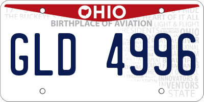 OH license plate GLD4996