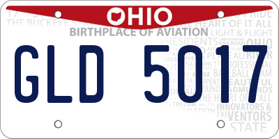 OH license plate GLD5017