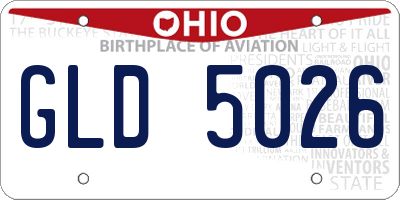 OH license plate GLD5026
