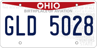OH license plate GLD5028