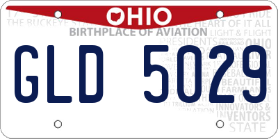 OH license plate GLD5029
