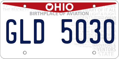 OH license plate GLD5030