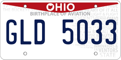OH license plate GLD5033