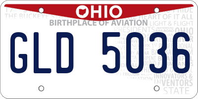 OH license plate GLD5036