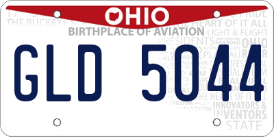 OH license plate GLD5044