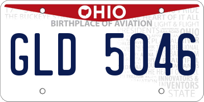 OH license plate GLD5046