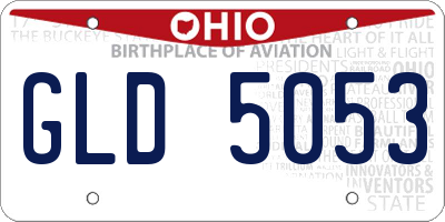 OH license plate GLD5053