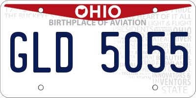 OH license plate GLD5055