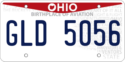 OH license plate GLD5056