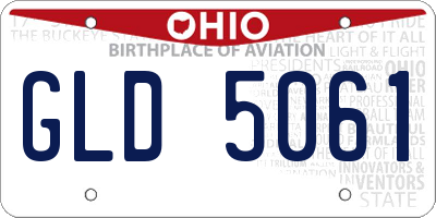 OH license plate GLD5061