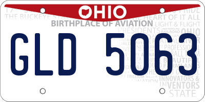 OH license plate GLD5063