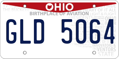 OH license plate GLD5064