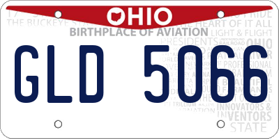 OH license plate GLD5066